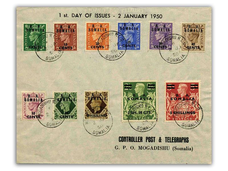 1950 George VI, Somalia Overprints