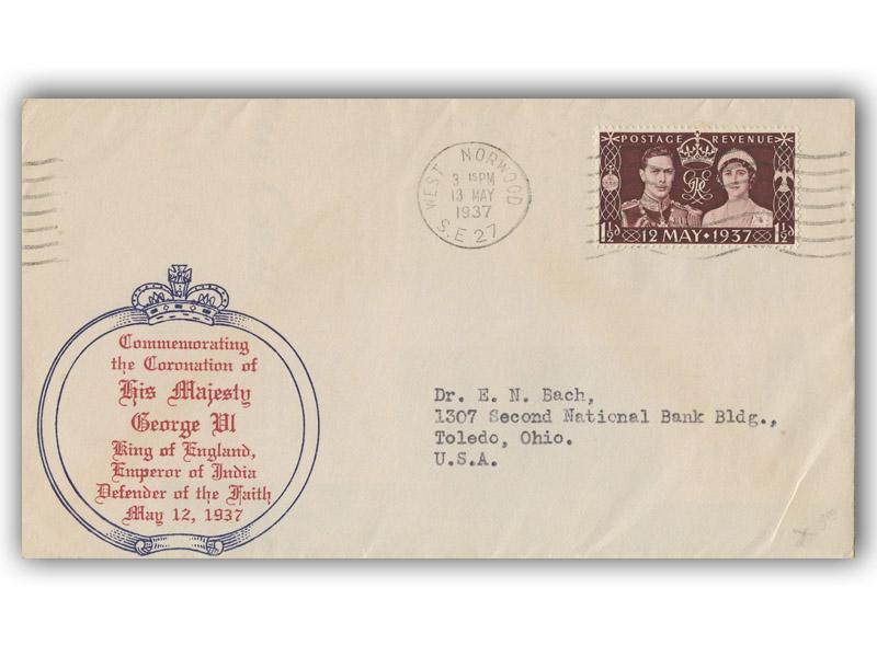 1937 Coronation, Blue Crown Frame cover