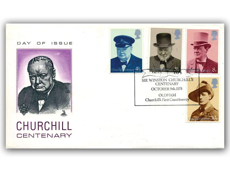 1974 Churchill, Oldham postmark