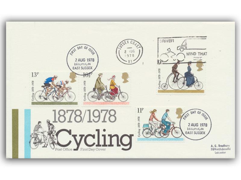 1978 Cycling, Mind that Bike Sussex Coast slogan