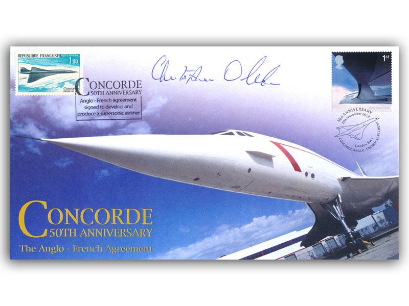 Concorde Anglo-French Agreement, 50th Anniversary, signed Christopher Orlebar