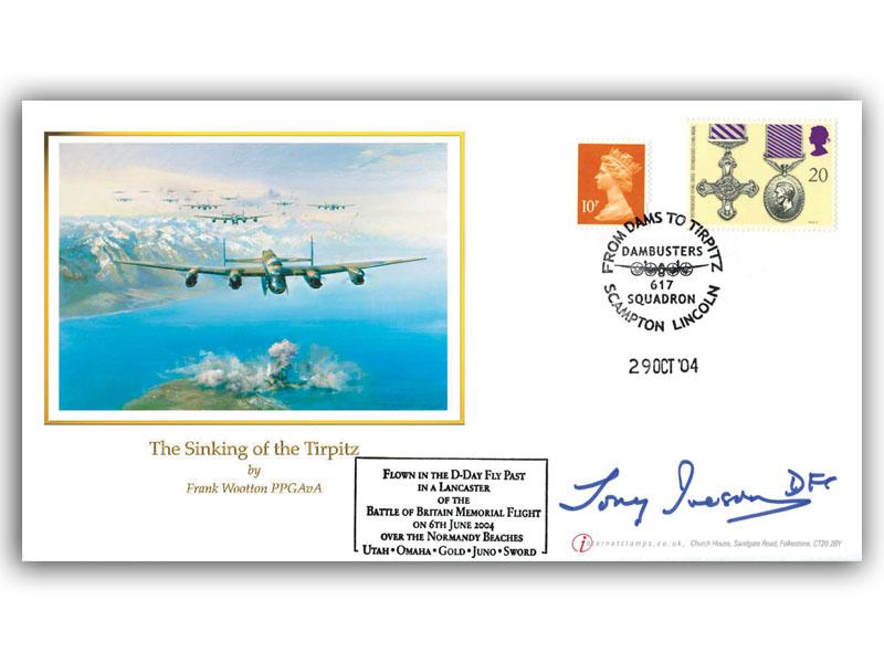 2004 Tirpitz 60th anniversary, Scampton postmark, signed by Tony Iveson