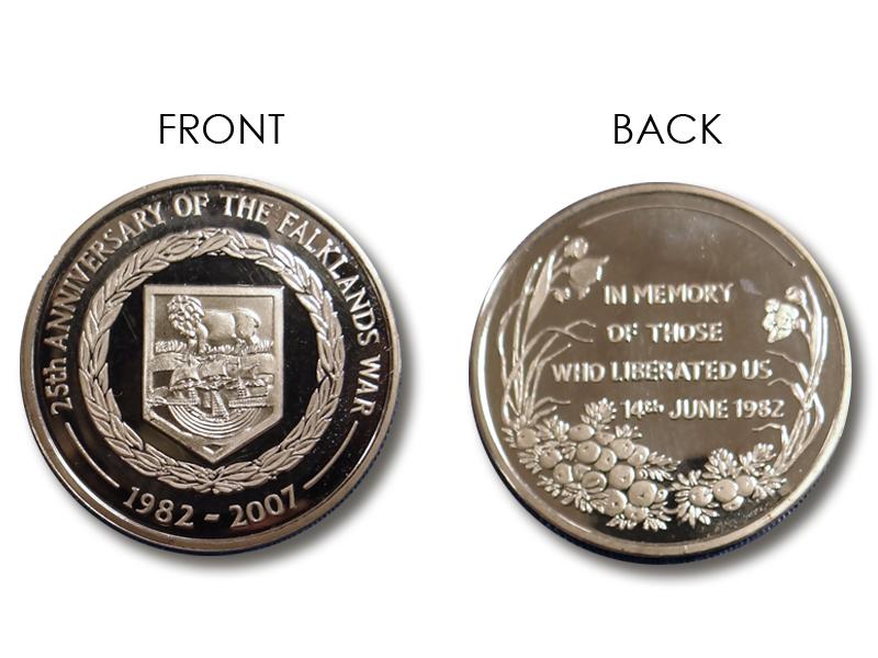 Falklands 25th anniversary medallion
