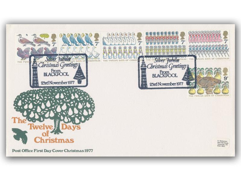 1977 Christmas, Blackpool postmark