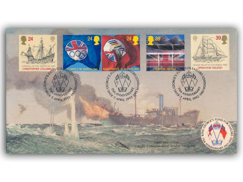 1992 Europa, King Georges Fund for Sailors CoverCraft official