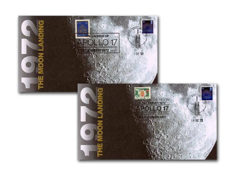 Apollo 17 50th anniversary pair of covers