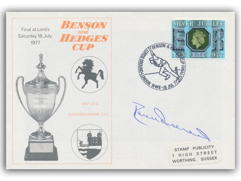 Derek Underwood signed 1977 Benson & Hedges Final cover