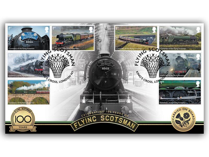Flying Scotsman Centenary, King's Cross postmark