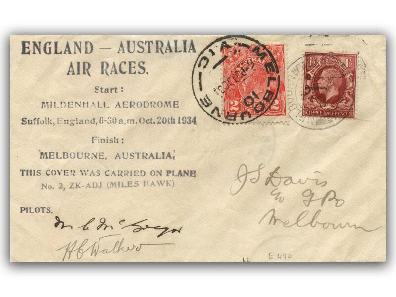 1934 Mac Robertson Race, Malcolm McGregor & Henry Walker