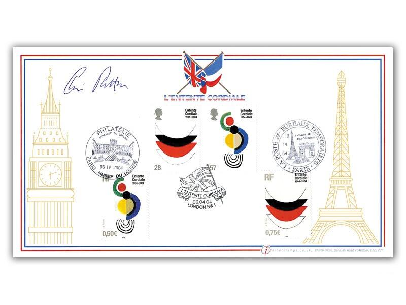 Centenary of the Entente Cordiale, signed by Chris Patten