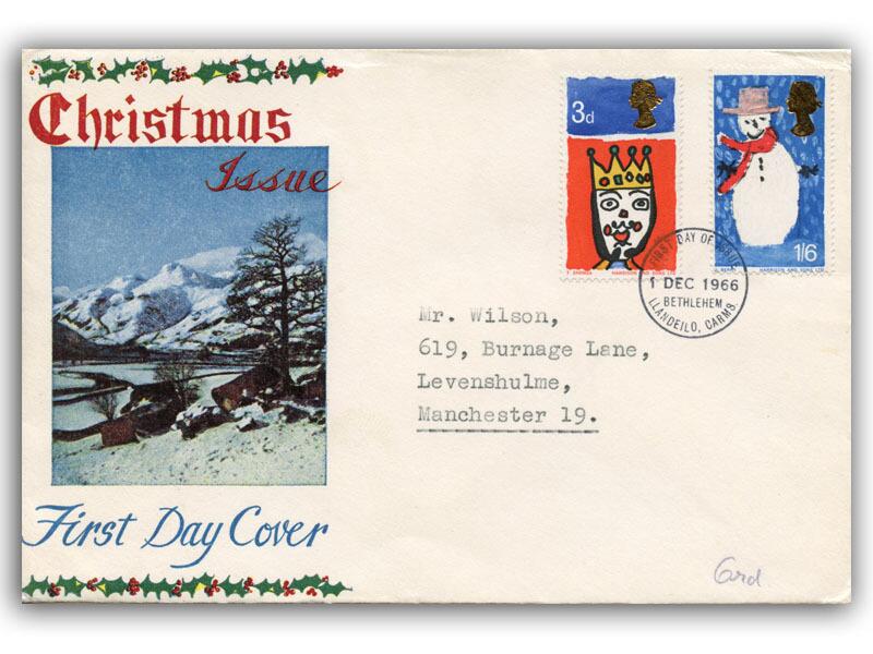 1966 Christmas, ordinary, Bethlehem FDI