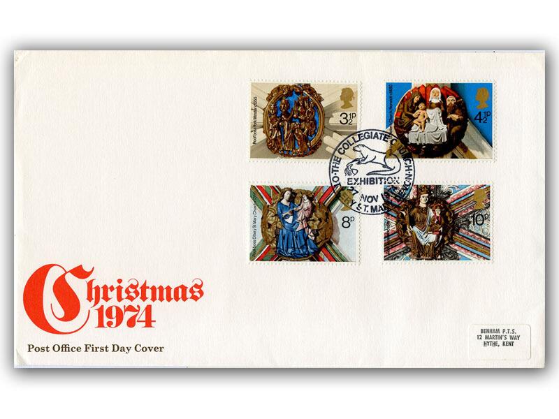 1974 Christmas, Ottery St Mary postmark