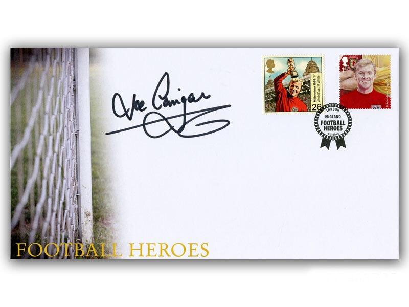 Football Heroes - Bobby Moore double, signed by Joe Corrigan