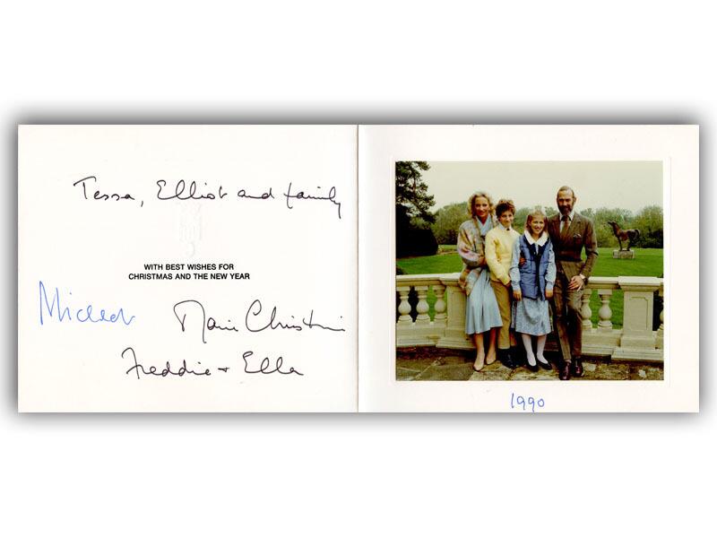 Prince & Princess Michael of Kent signed 1990 Christmas Card