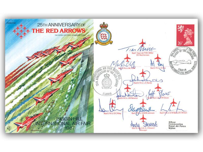 1989 Red Arrows team signed, Biggin Hill cover