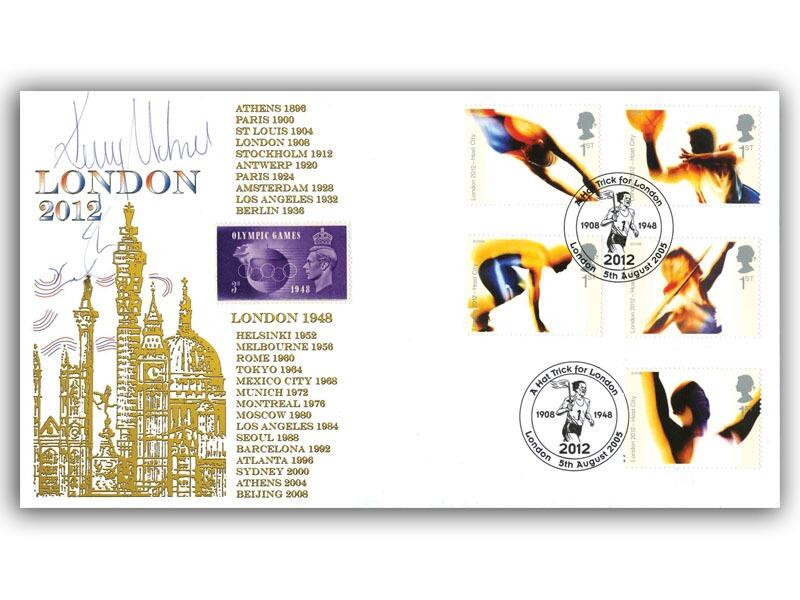 2005 London Host City cover, signed Kelly Holmes