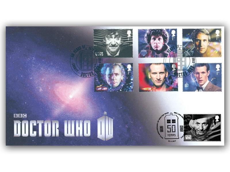 Classic TV - 50th Anniversary of Doctor Who Double Postmarked Cover
