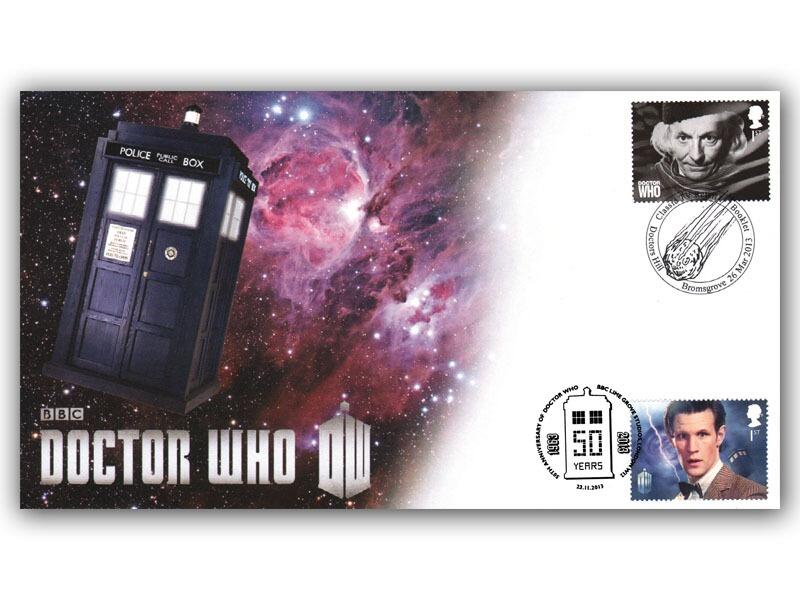 Doctor Who Tardis, William Hartnell Stamp, Doubled