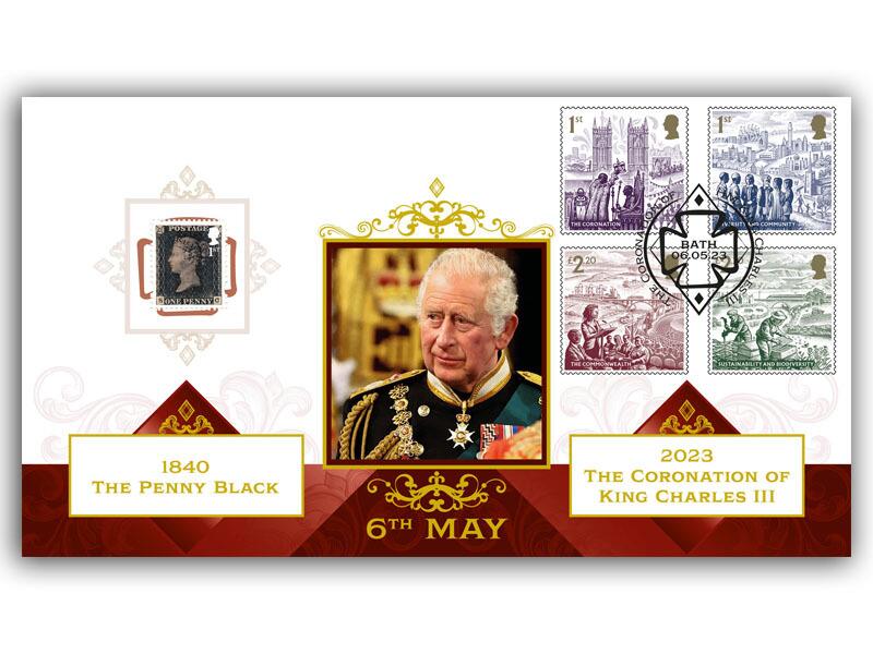 King's Coronation x Penny Black Facsimile 6th May 1840-2023