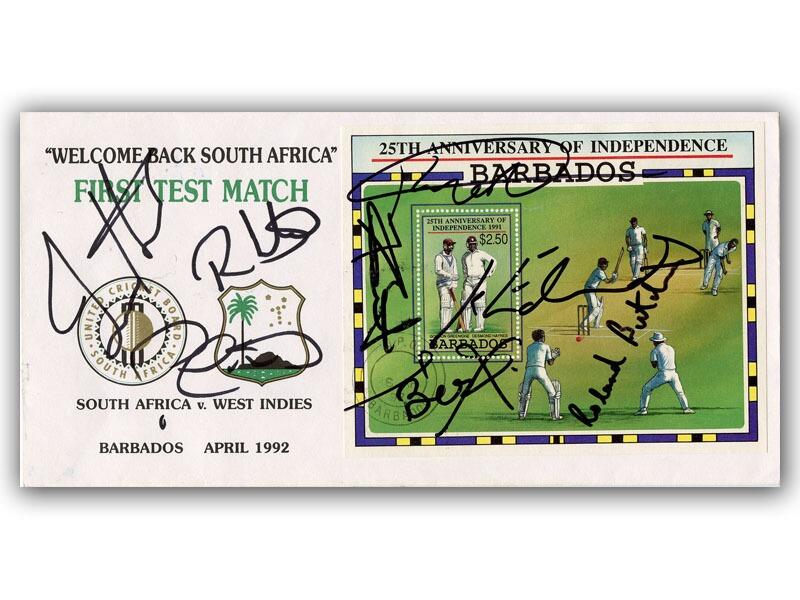 Barbados cricketers multi signed cover
