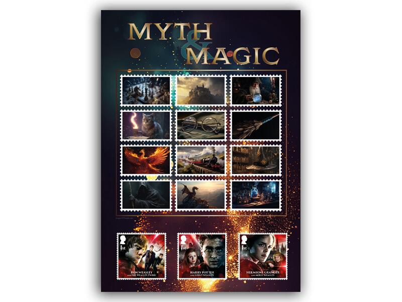Harry Potter 'Myth & Magic' Collector’s Sheet: Three Stamp Special