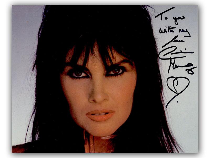 Caroline Munro signed James Bond photo