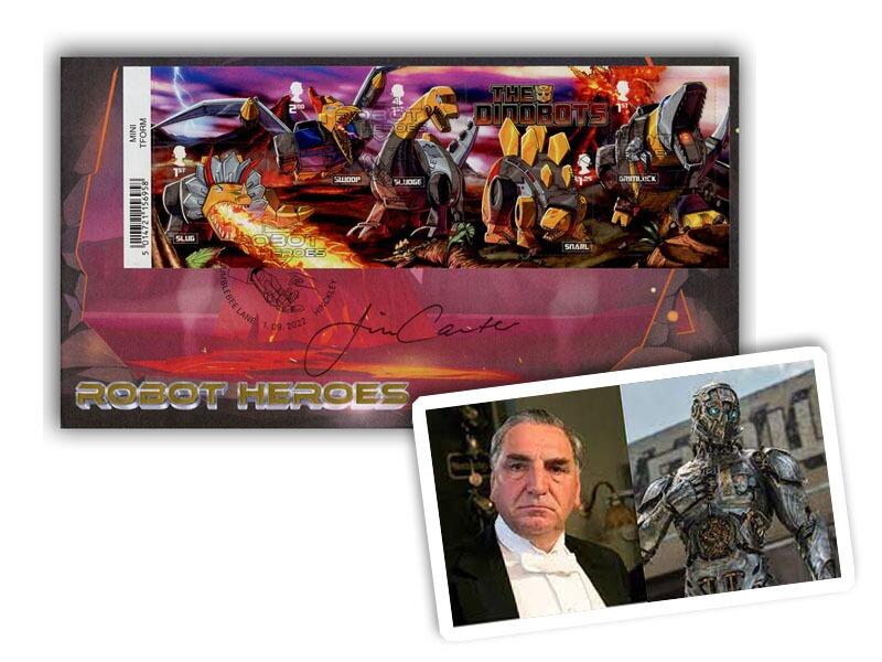Robot Heroes Barcoded Miniature Sheet - Signed Jim Carter