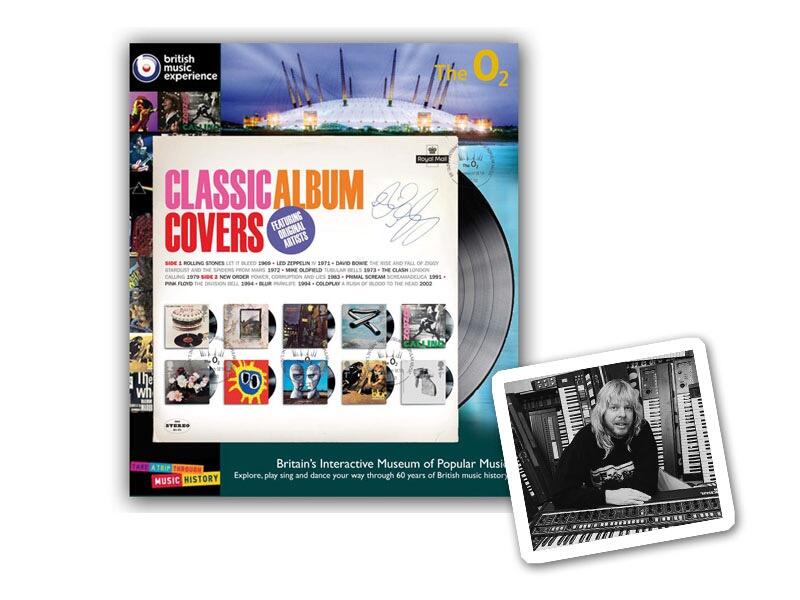 Classic Album Covers Miniature Sheet Card, Signed Rick Wakeman