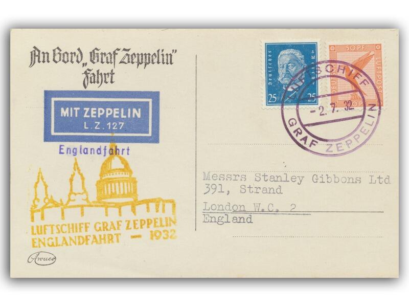 1932 Graf Zeppelin Germany - England 1