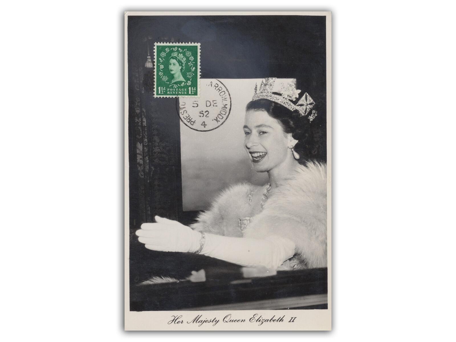 1952 1½d Wilding, Tuck's Postcard