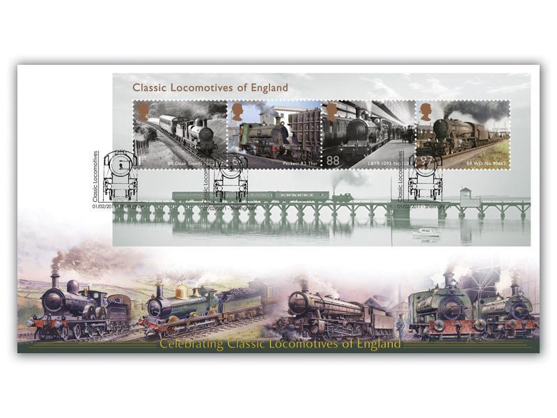 Classic Locomotives of England Miniature Sheet Cover