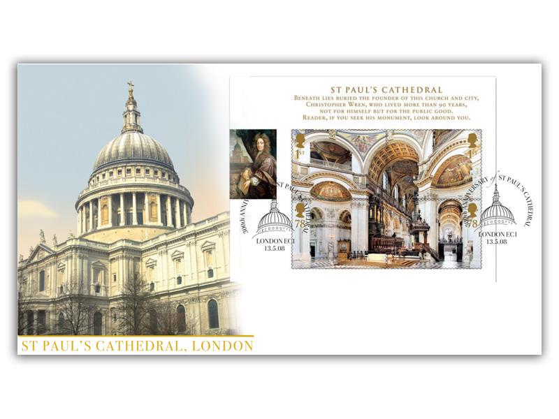 Cathedrals - St Paul's Cathedral Miniature Sheet