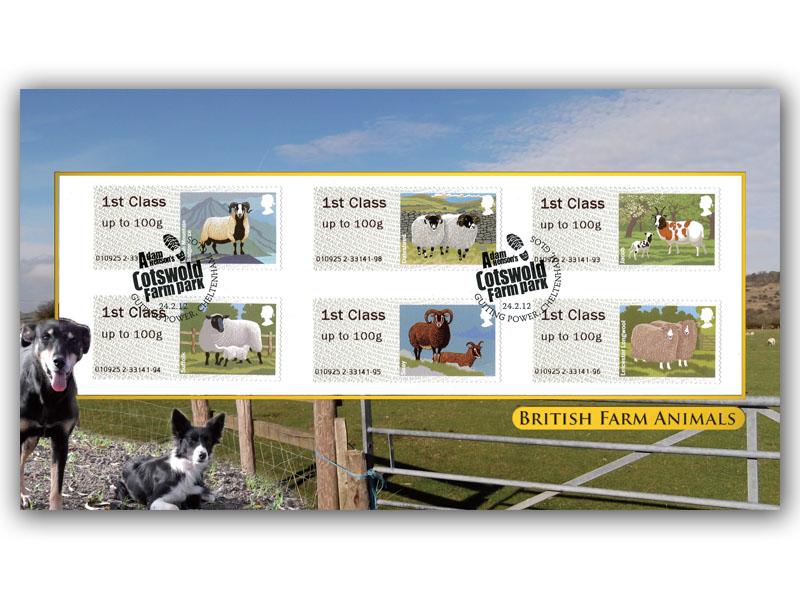 Post & Go - British Farm Animals Sheep Machine Stamps Cover