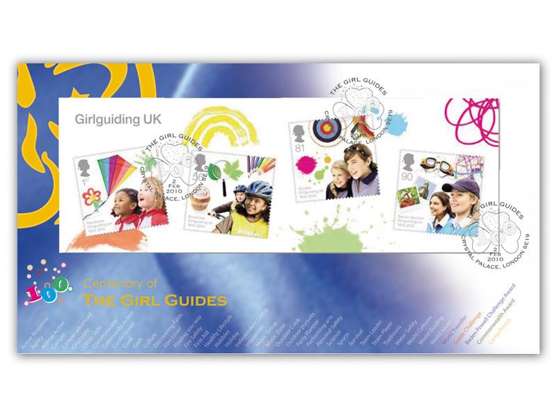 Girl Guides Centenary Miniature Sheet Cover