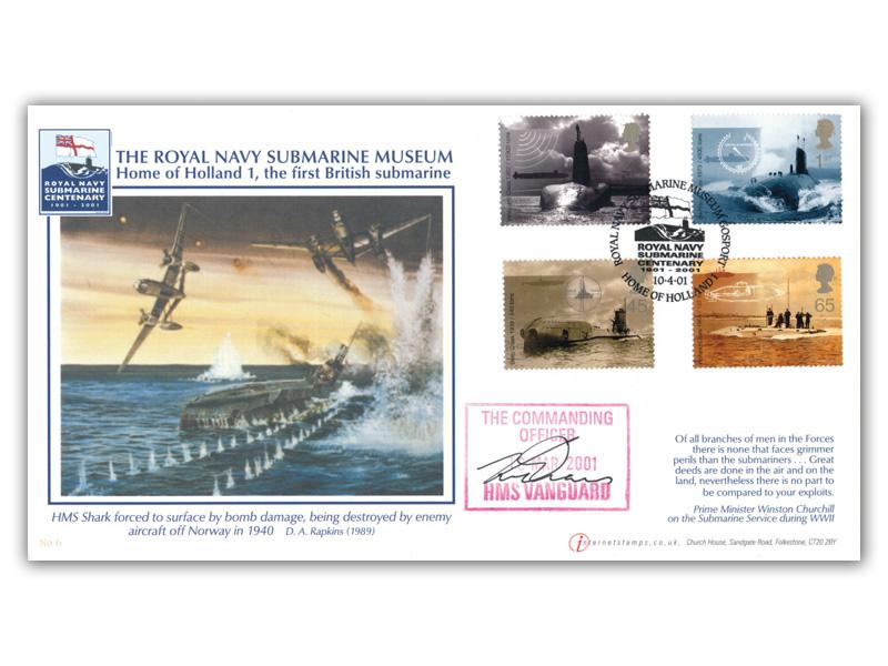 Centenary of Royal Navy Submarine Service, signed by carried and commanding officer