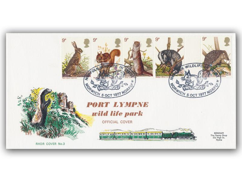 1977 RHDR Wildlife, Norfolk Wildlife Trust postmark
