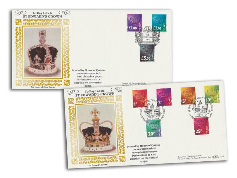 1994 Postage Dues, Windsor & Tower postmarks