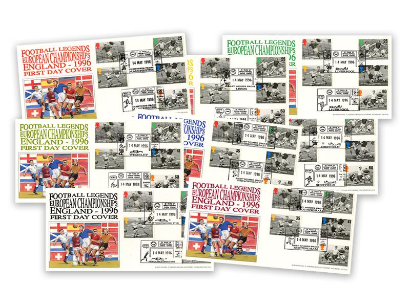 1996 Football, set of eight Dawn officials