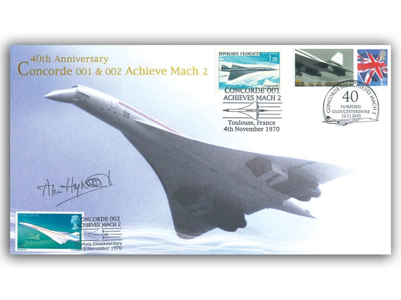 Concorde 001 & 002 Achieve Mach 2, 40th Anniversary, signed Alan Heywood