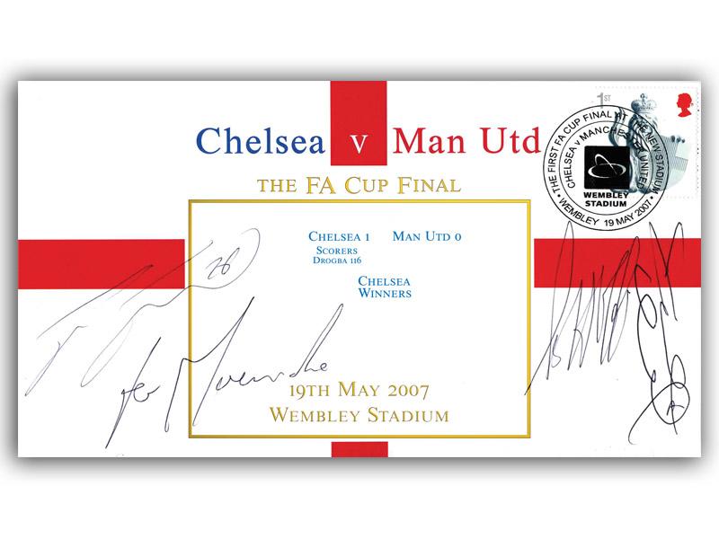 Chelsea v Man United FA Cup Final, Multi signed