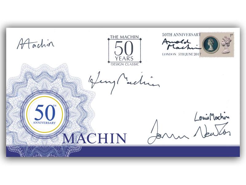 5th June 2017 50th Anniversary of the Machin Signed by Four