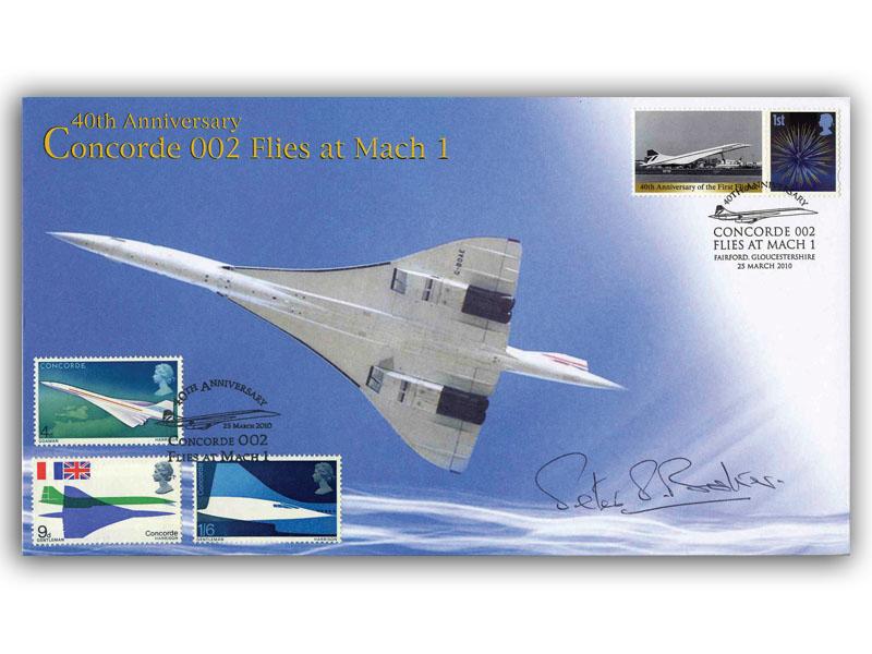 Concorde 002 at Mach 1, 40th Anniversary, signed Peter Baker