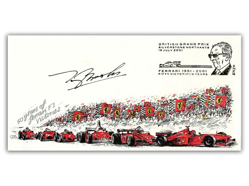 Tony Brooks signed 2001 Ferrari cover