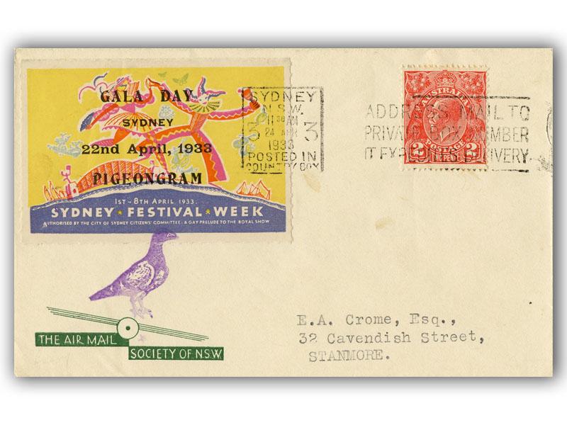 1933 Sydney Festival Pigeon Post