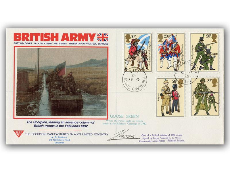 Sir Jeremy Moore signed British army cover