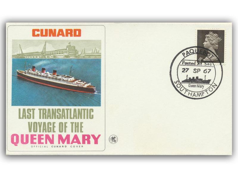 1967 RMS Queen Mary Last Transatlantic Voyage, Southampton Postmark