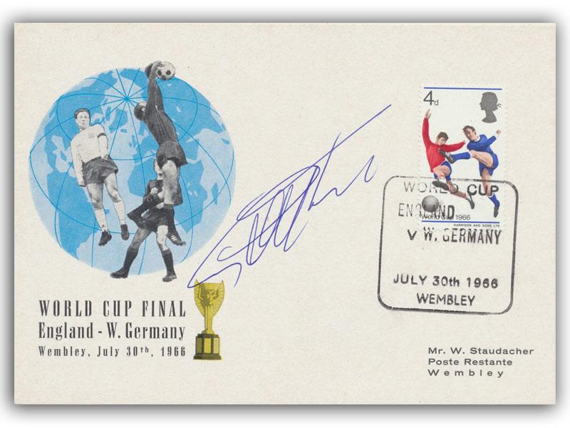 Geoff Hurst signed 1966 World Cup postcard
