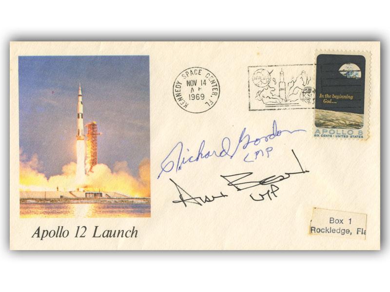Alan Bean & Richard Gordon signed 1969 Apollo 12 cover