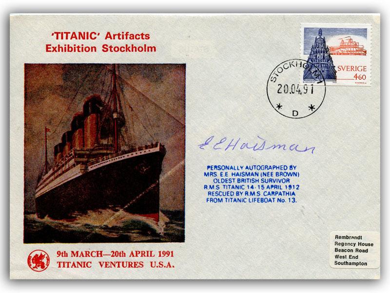 Titanic Exhibition, signed Edith Haisman