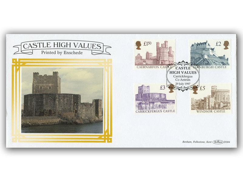 1997 Castle High Values, Carrickfergus postmark, Benham D304